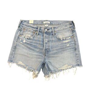 AE77 The Classic Cut Off Jean Shorts Size 30 NWT $148 Premium Denim